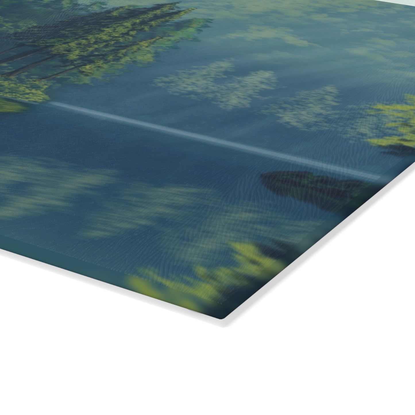 Serene Landscape Glass Cutting Board - Rustic Kitchen Decor, Cooking Gift, Unique Home Accessory, Housewarming Present, Nature Lover's Gift