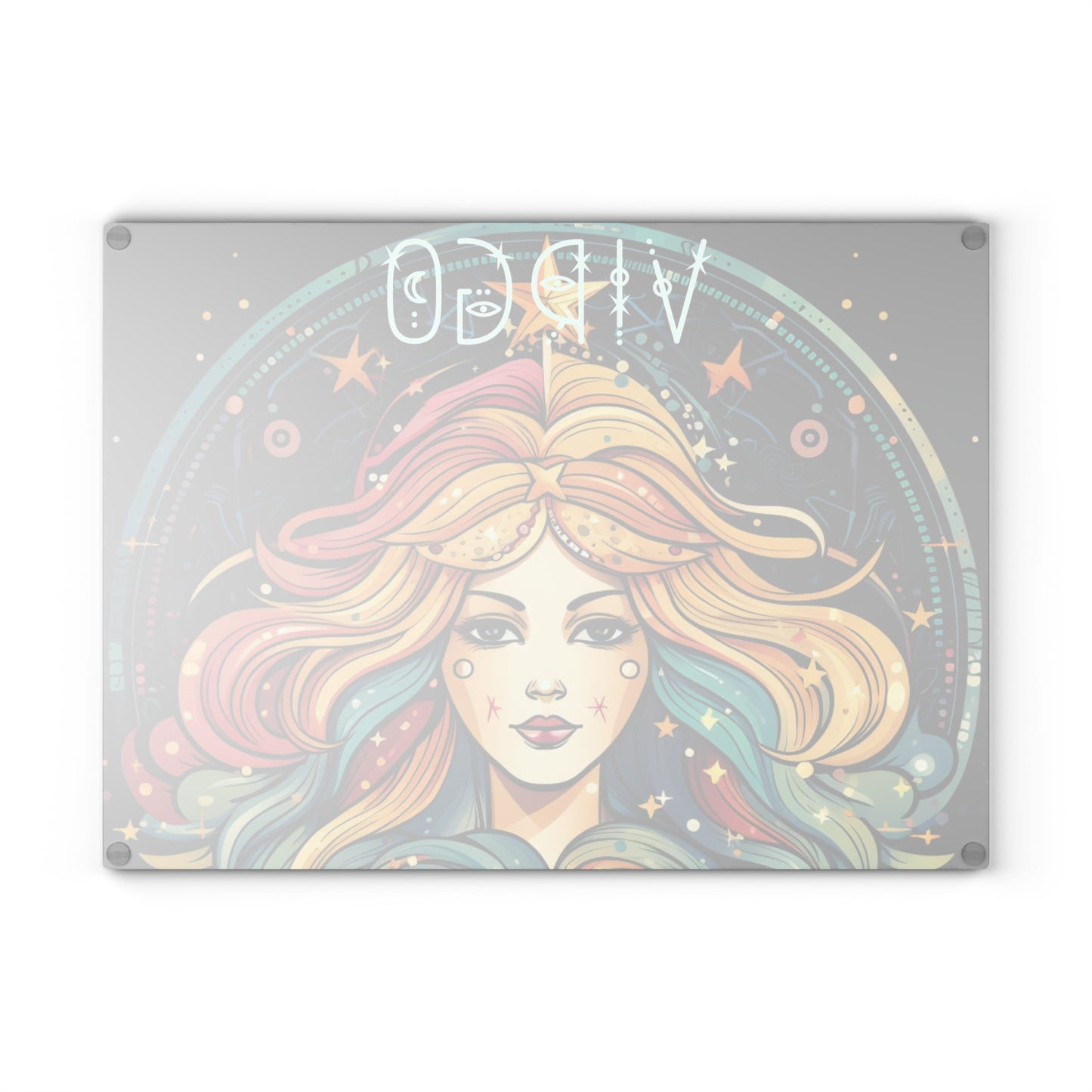 Astrology Virgo Glass Cutting Board, Zodiac Kitchen Decor, Star Sign Gift, Astrological Gifts, Personalized Cooking Accessory