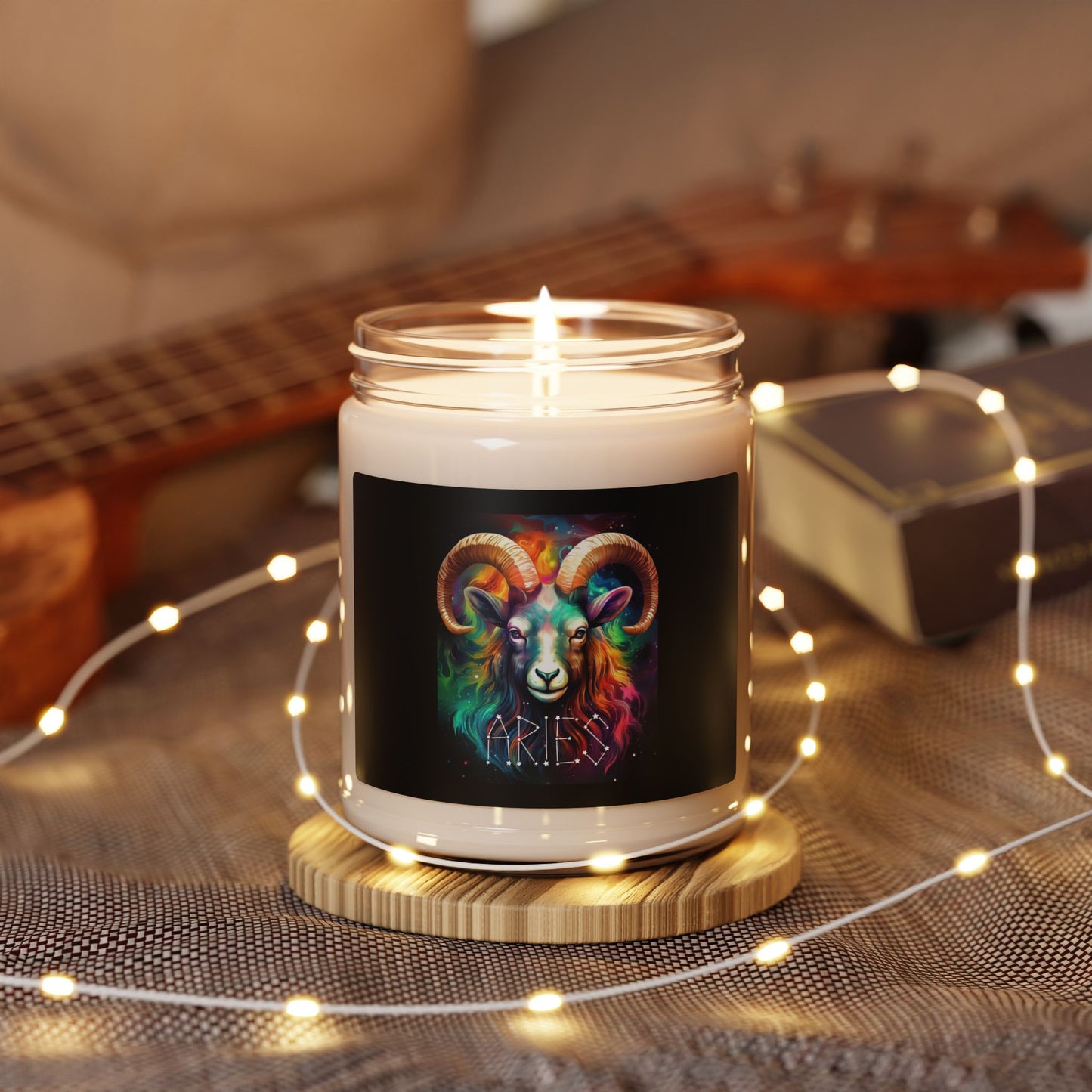Colorful Zodiac Aries Scented Soy Candle | Aromatherapy Gift | Astrology Decor | Home Relaxation | Birthday Gift
