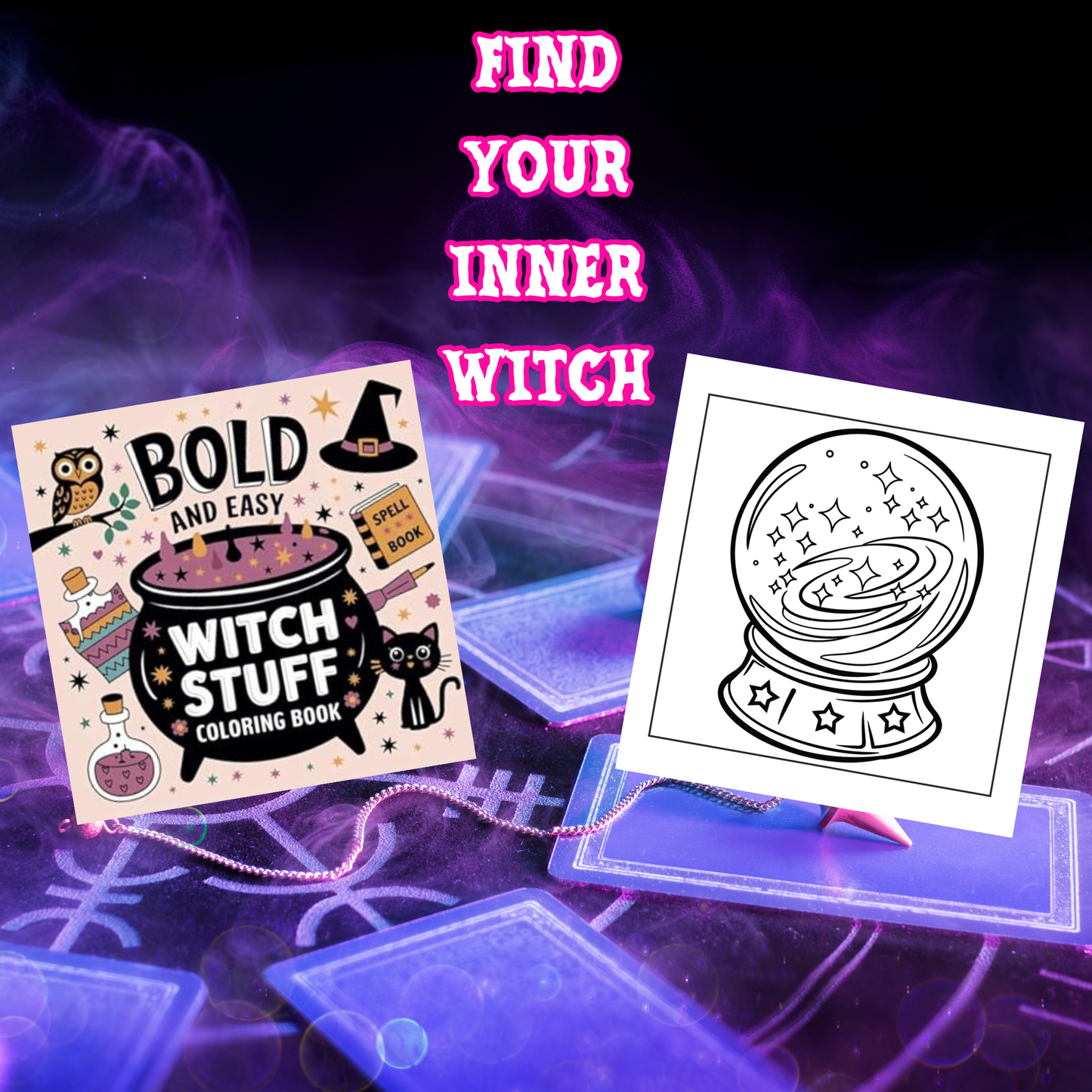 Bold And Easy Witch Stuff: Bold And Easy Halloween Coloring Book