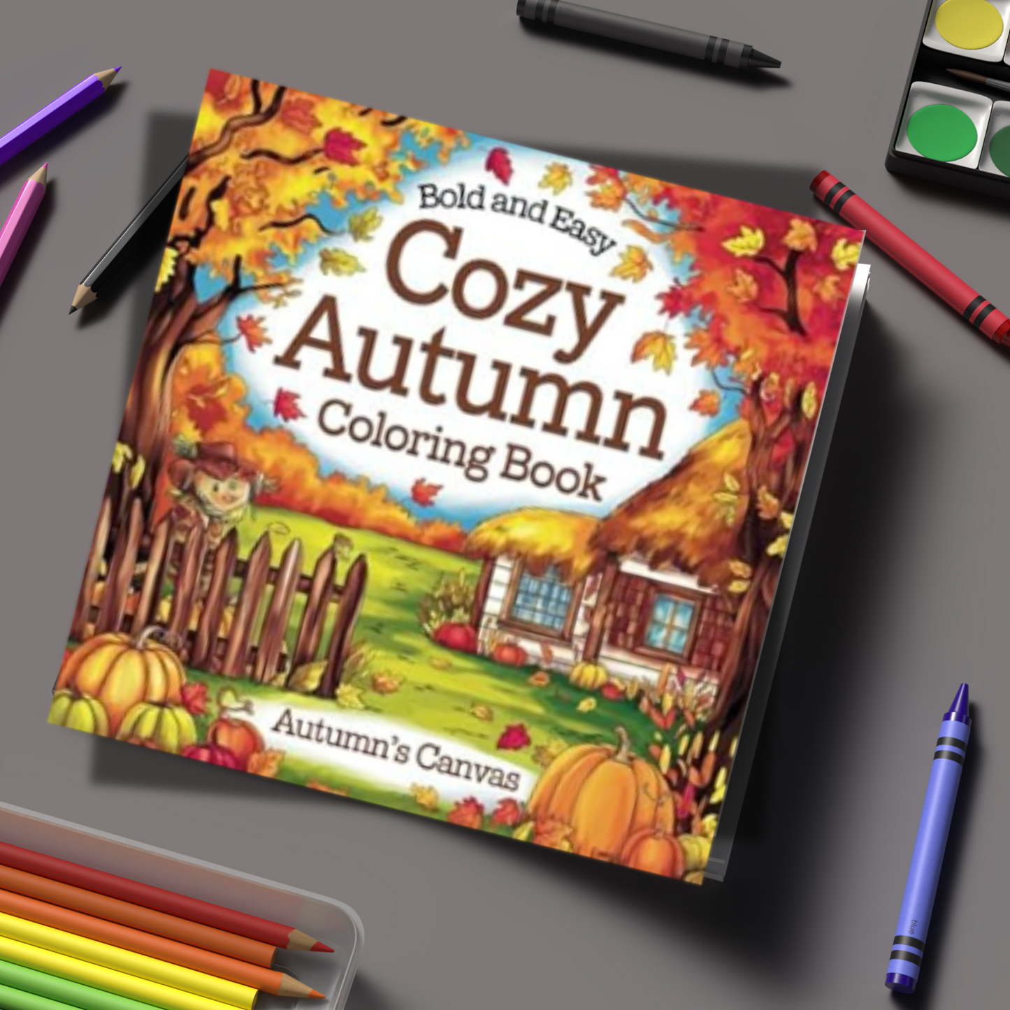 Bold And Easy Cozy Autumn: Cozy Autumn Coloring Book