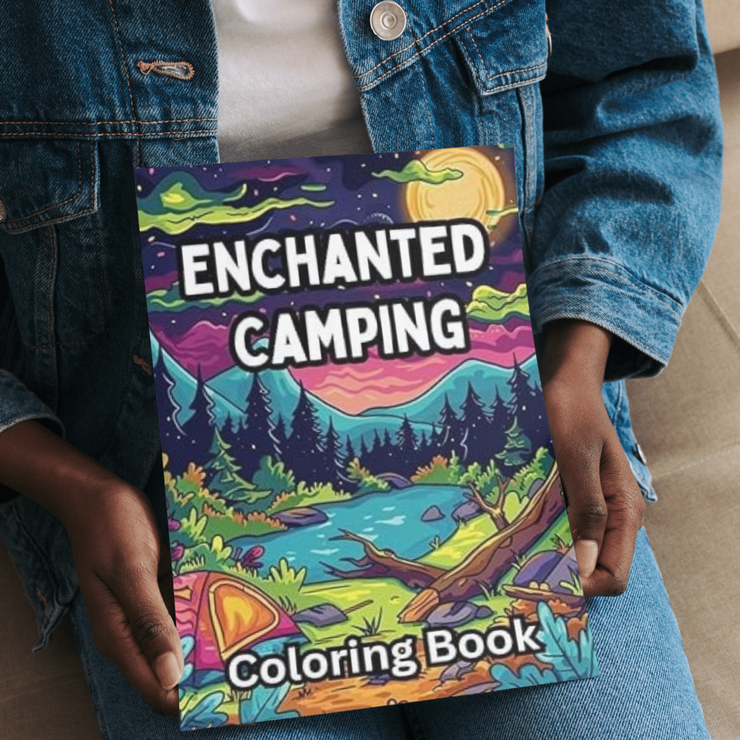 Enchanted Camping: Cozy adult coloring book