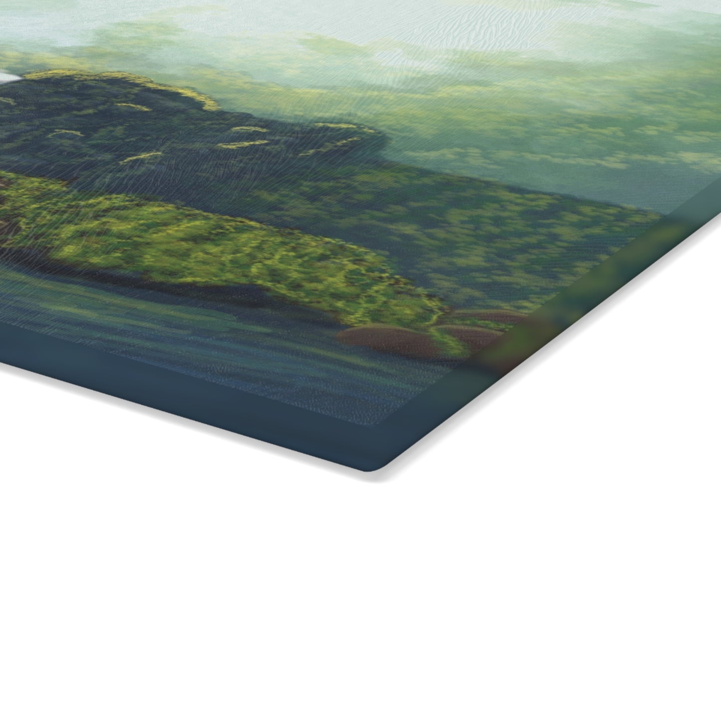 Scenic Glass Cutting Board - Waterfall Artwork, Kitchen Decor, Gift for Cooks, Housewarming, Nature Lovers,