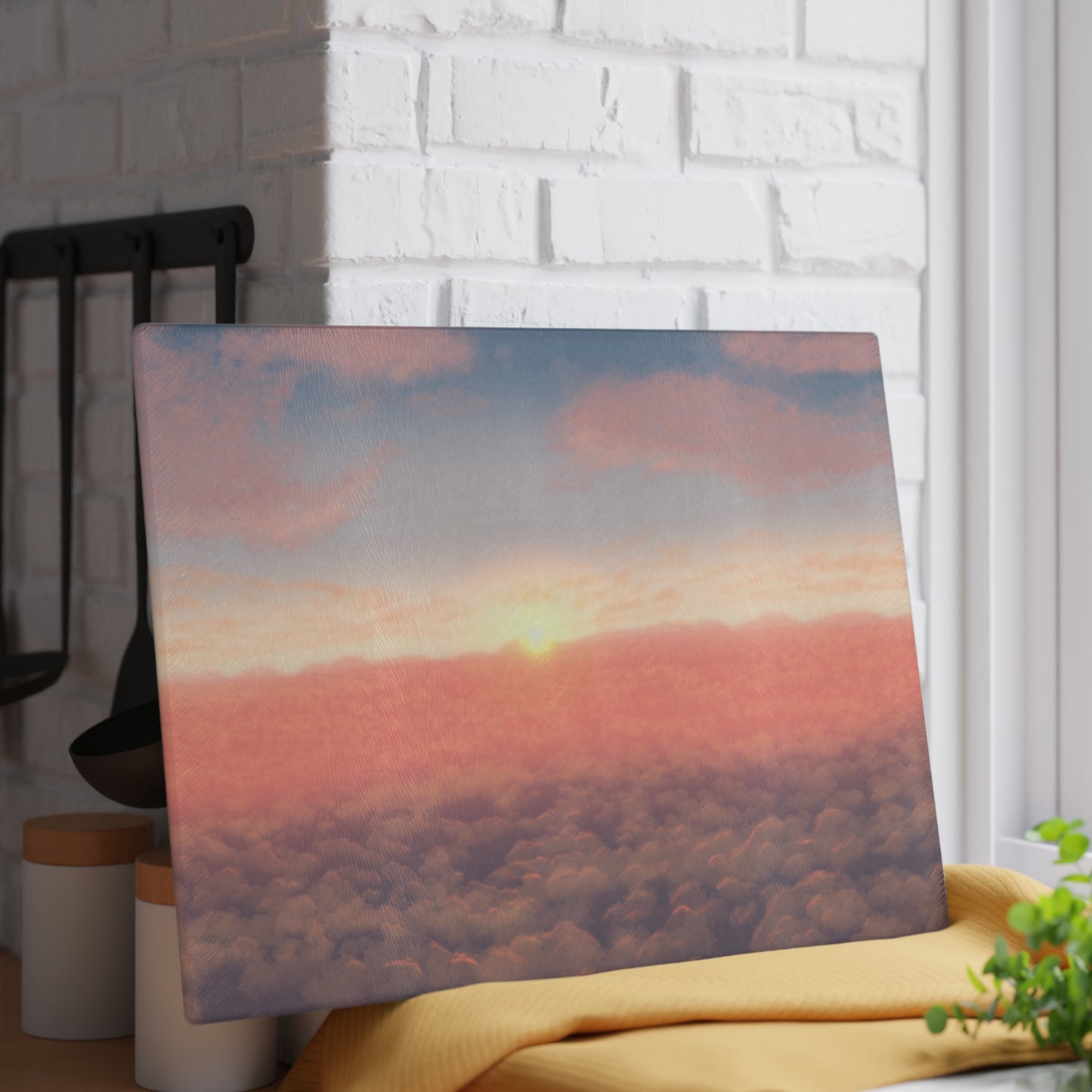 Sunset Sky Glass Cutting Board, Kitchen Decor, Gift for Chefs, Foodies, Housewarming gift, Wedding gift