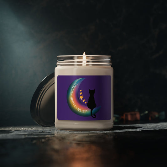 Mystical Cat Scented Candle, 9oz Aromatherapy, Home Decor, Witchy Gift, Candle for Relaxation, Cozy Vibe