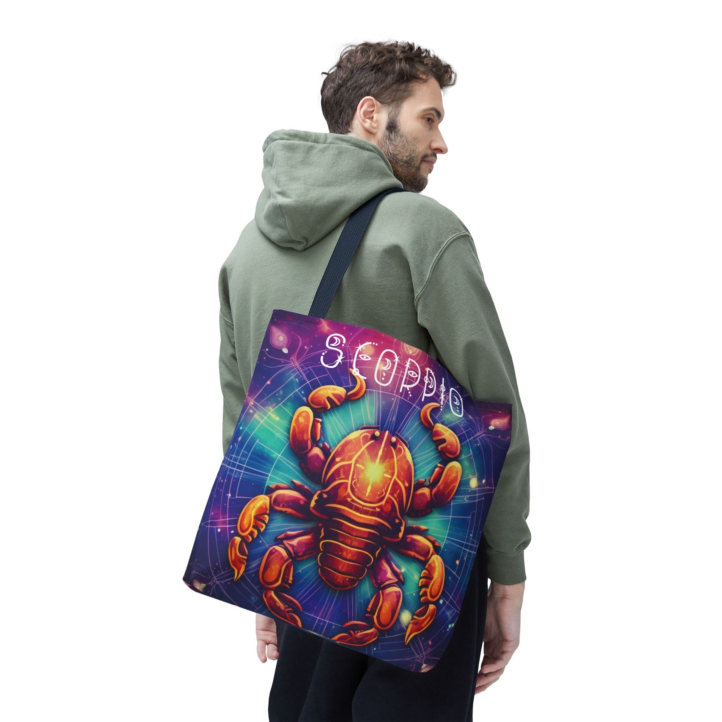 Astrology Scorpio Tote Bag - Zodiac Gift, Cosmic Shopping Bag, Horoscope Bag, Book Bag, Reusable bag, Travel Bag, Beach Bag, Fashion Bag