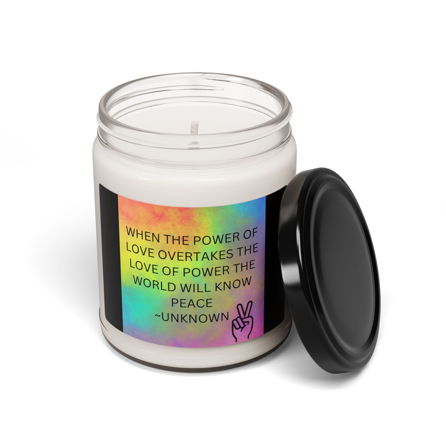 Scented Soy Candle with Inspirational Quote, Peace Candle, Aromatherapy, Home Decor, Gift for Her, Relaxation, Meditation