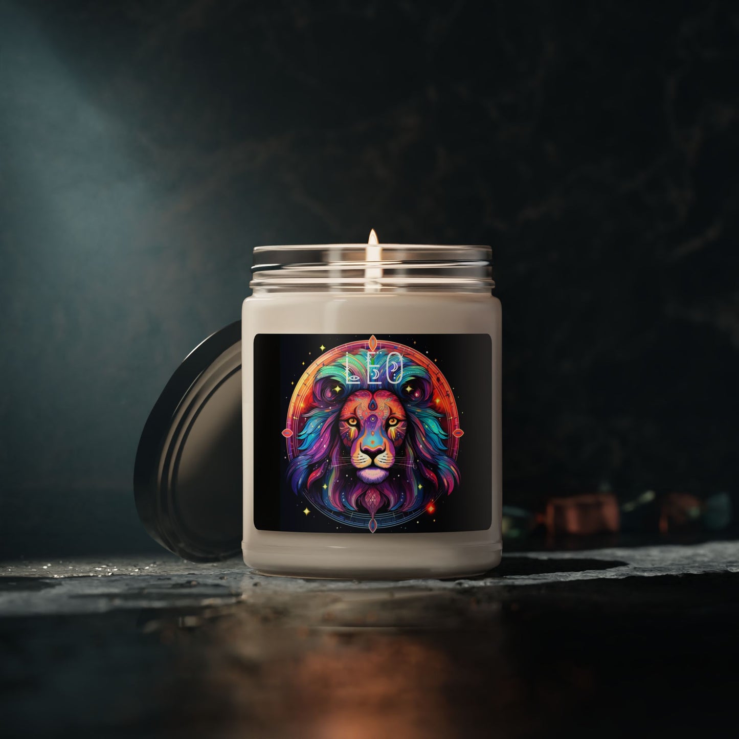Vibrant Zodiac Scented Candle, Gift For Leo, Astrology Gift, Home Decor, Relaxation, Birthday Gift, Self-Care