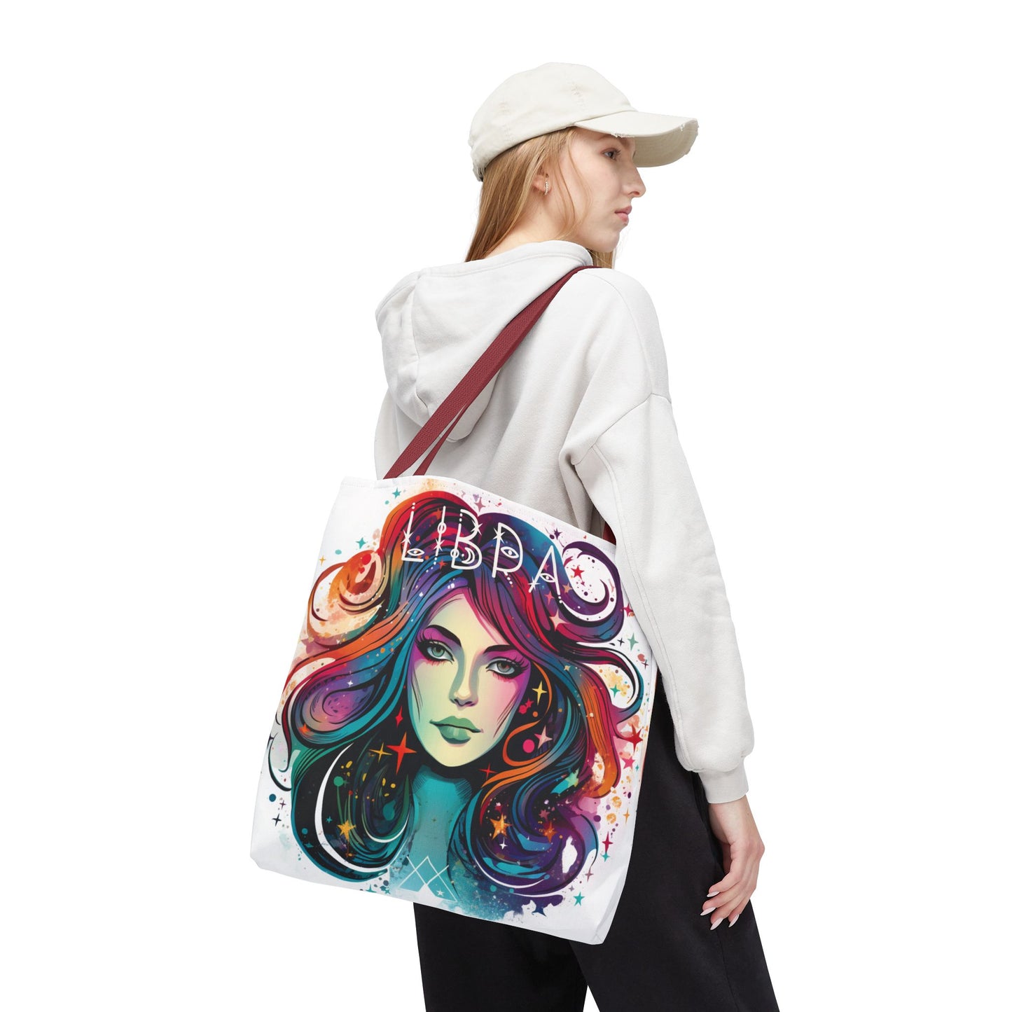 Libra Zodiac Tote Bag, Astrology Gift, Colorful Libra Art Bag, Horoscope Tote, Libra Sign Accessories, Unique Astrology Merchandise