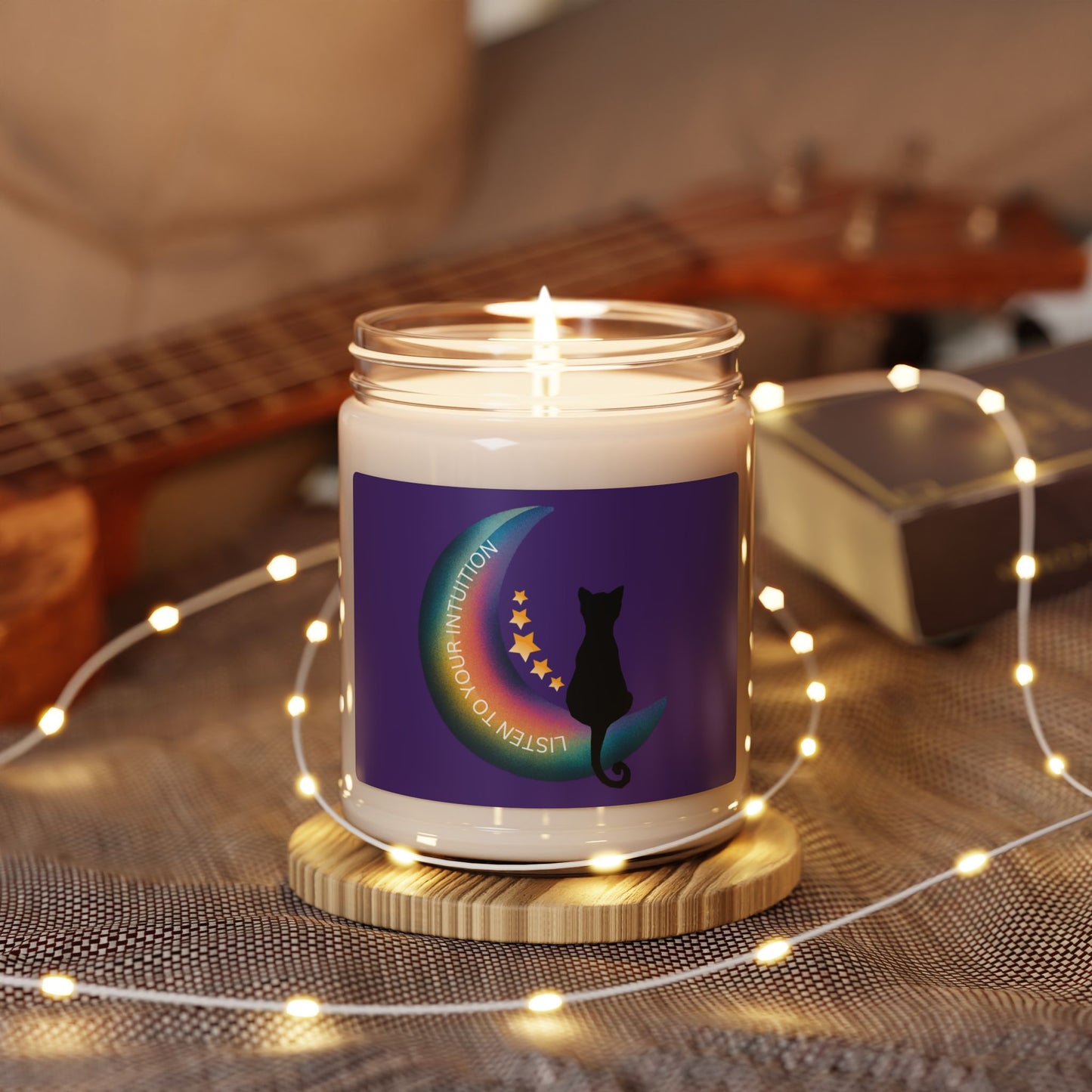 Mystical Cat Scented Candle, 9oz Aromatherapy, Home Decor, Witchy Gift, Candle for Relaxation, Cozy Vibe