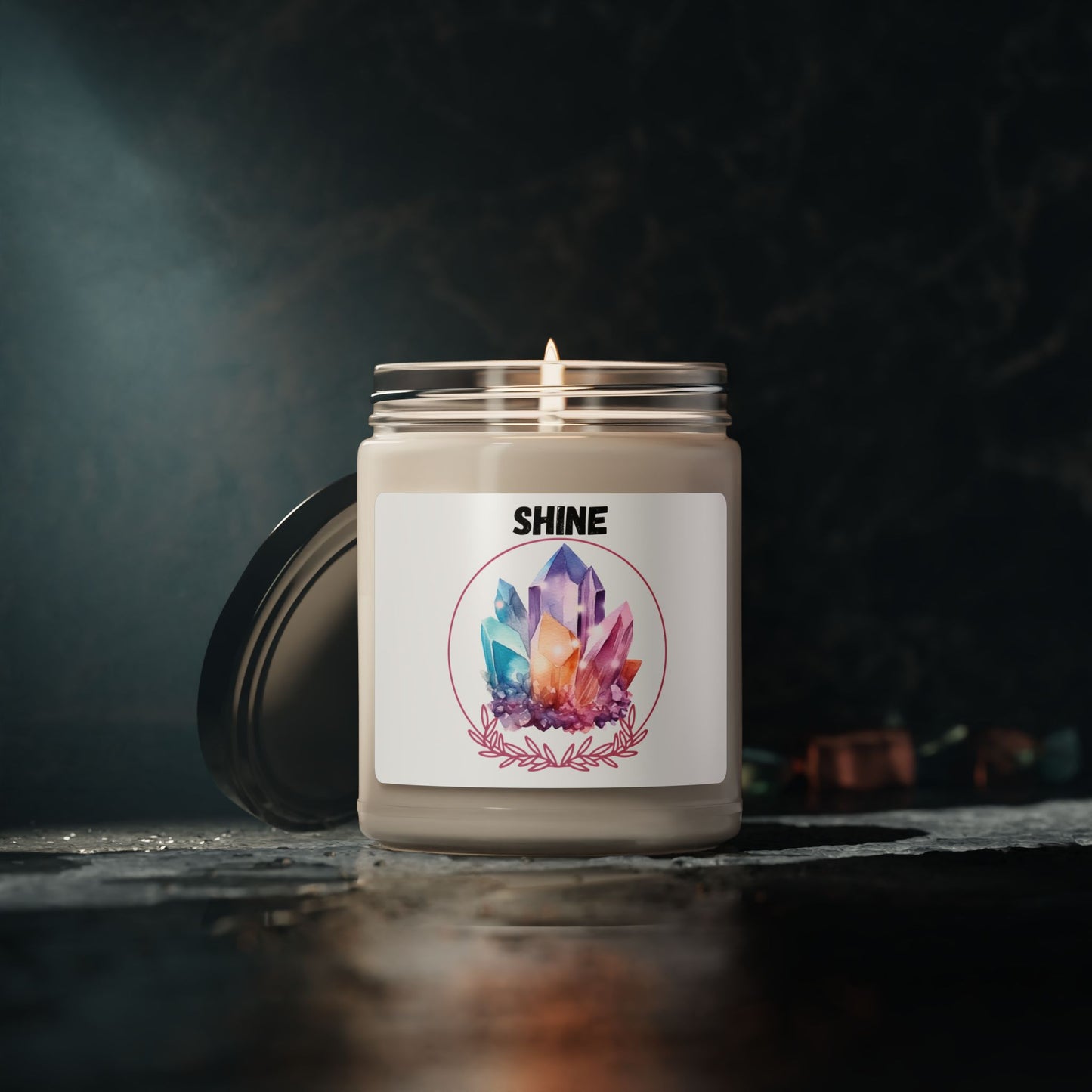Shine Scented Soy Candle - Aromatherapy Gift, Crystal Decor, Home Fragrance, Relaxation Gift, Home Decor