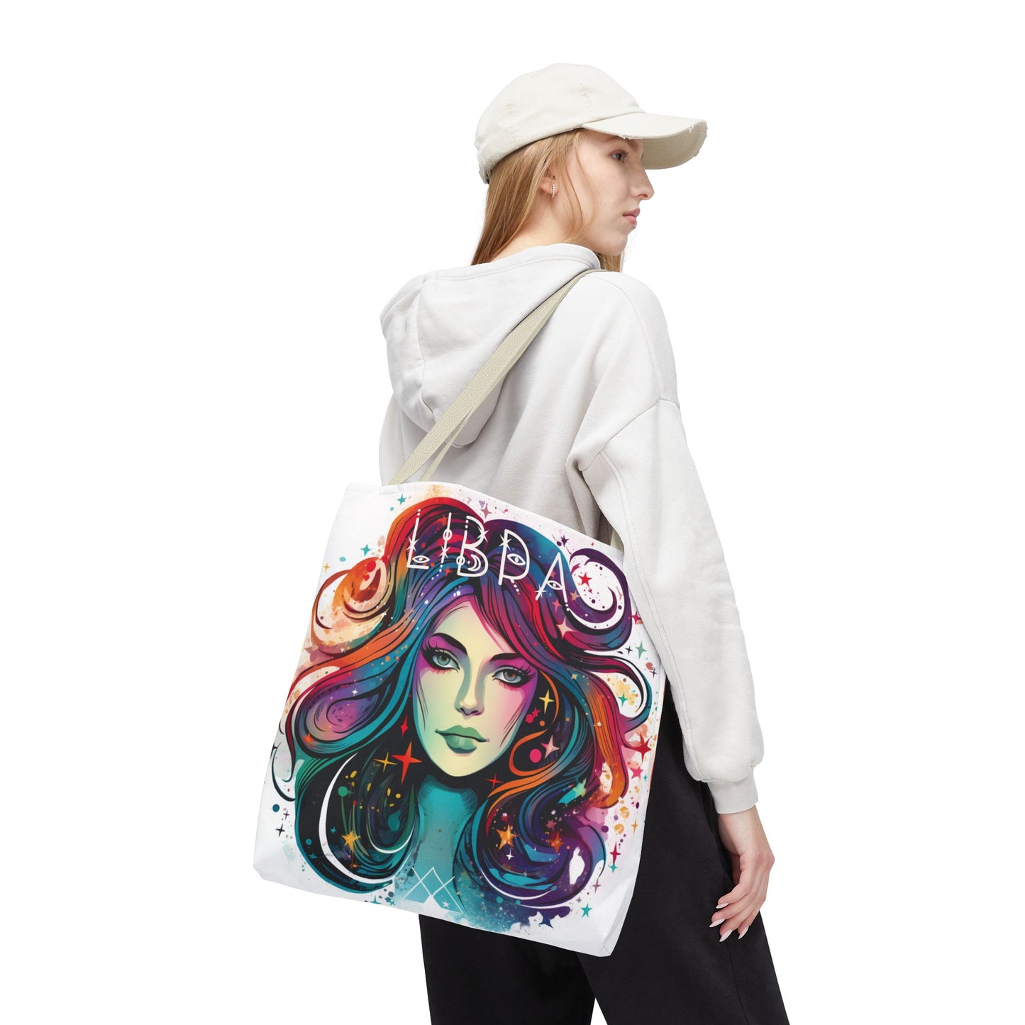 Libra Zodiac Tote Bag, Astrology Gift, Colorful Libra Art Bag, Horoscope Tote, Libra Sign Accessories, Unique Astrology Merchandise