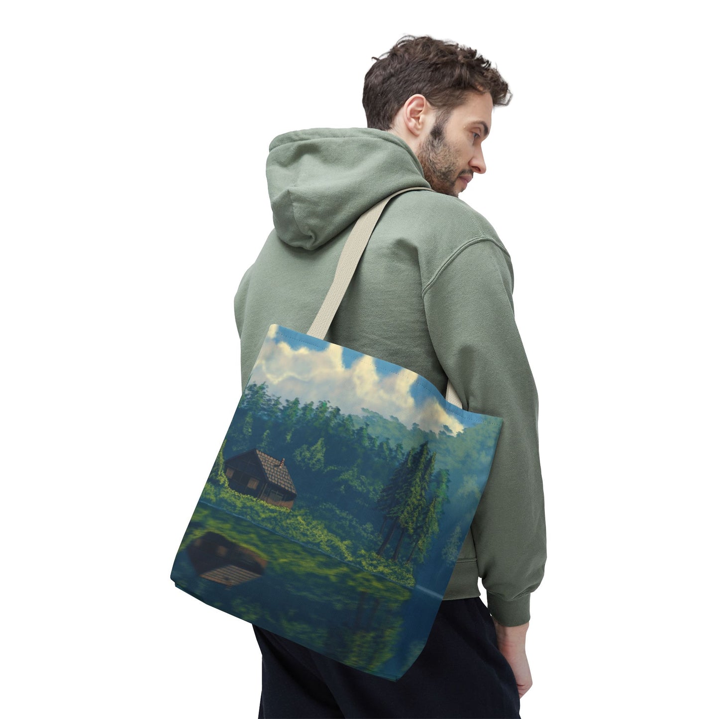 Nature Inspired Tote Bag, Reusable Shopping Bag, Beach Bag, Weekend Getaway Bag, Outdoor Lovers Gift, Camping Bag
