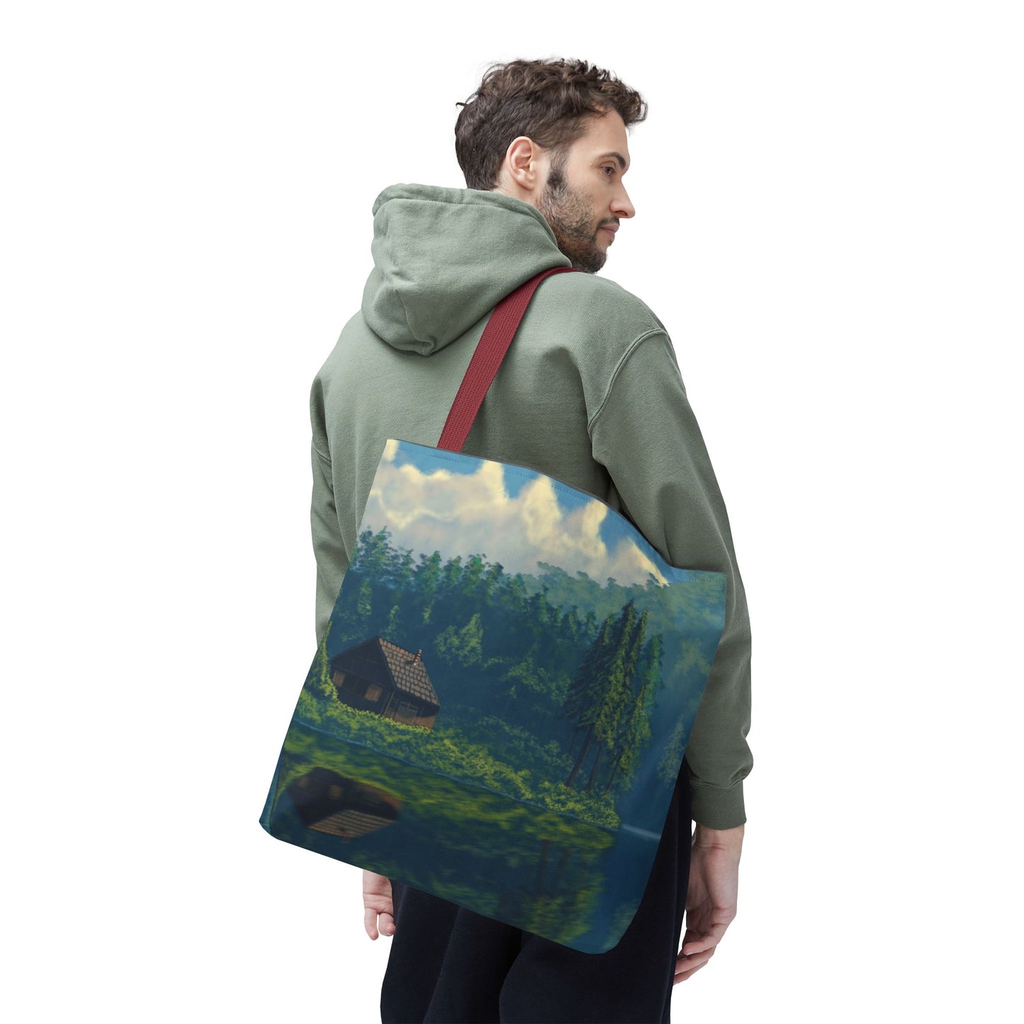 Nature Inspired Tote Bag, Reusable Shopping Bag, Beach Bag, Weekend Getaway Bag, Outdoor Lovers Gift, Camping Bag