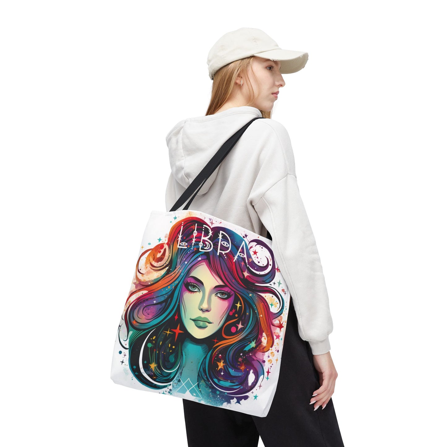 Libra Zodiac Tote Bag, Astrology Gift, Colorful Libra Art Bag, Horoscope Tote, Libra Sign Accessories, Unique Astrology Merchandise