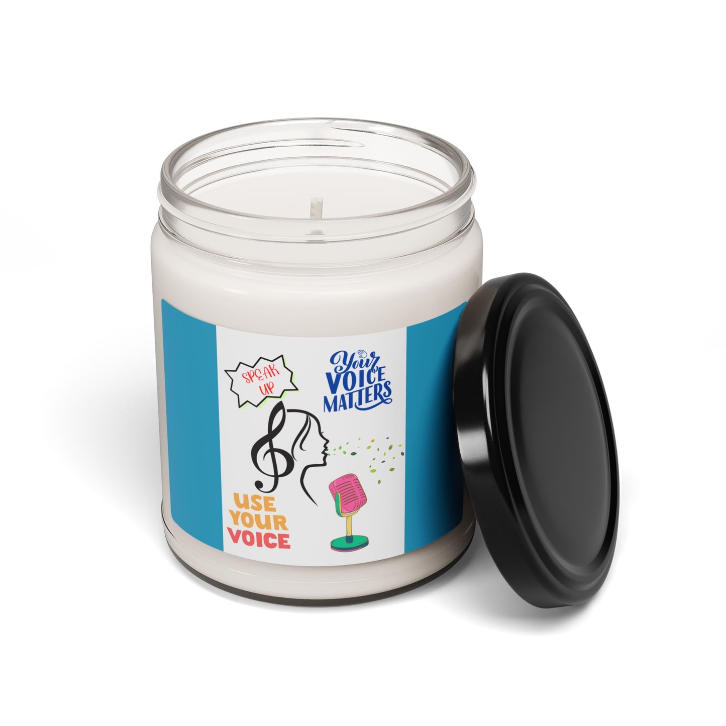 Scented Soy Candle - Use Your Voice, Aromatic Gift, Home Décor, Relaxation, Empowerment, Inspirational Candle