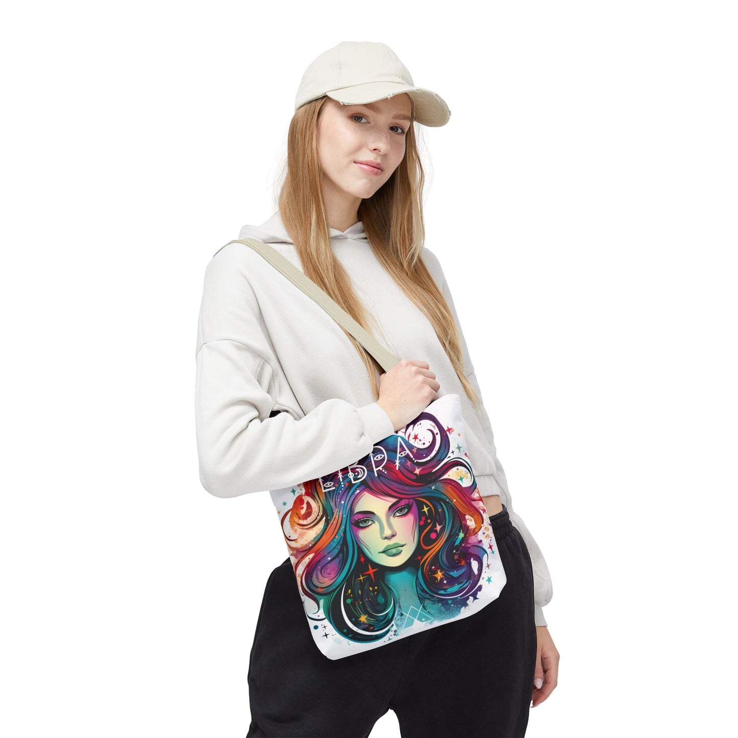 Libra Zodiac Tote Bag, Astrology Gift, Colorful Libra Art Bag, Horoscope Tote, Libra Sign Accessories, Unique Astrology Merchandise