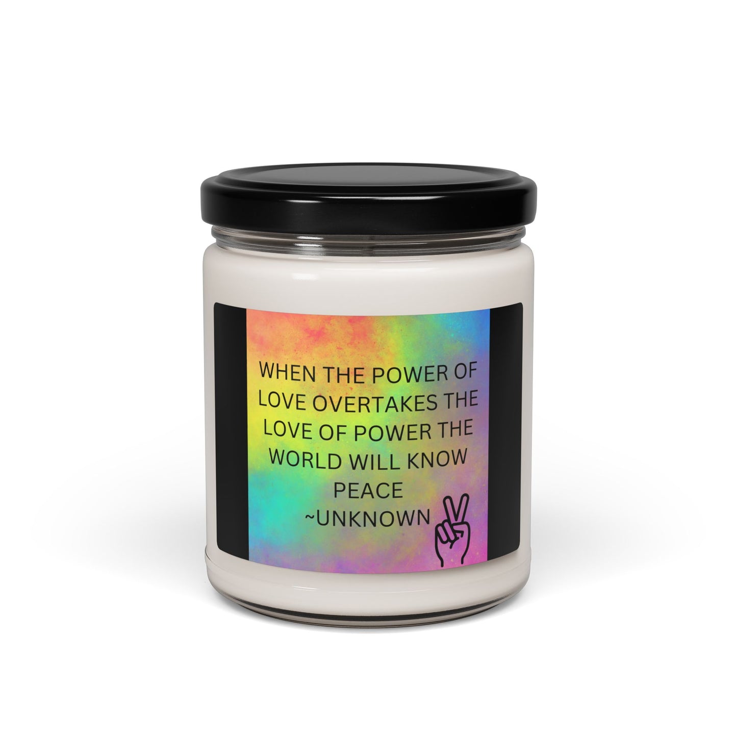 Scented Soy Candle with Inspirational Quote, Peace Candle, Aromatherapy, Home Decor, Gift for Her, Relaxation, Meditation