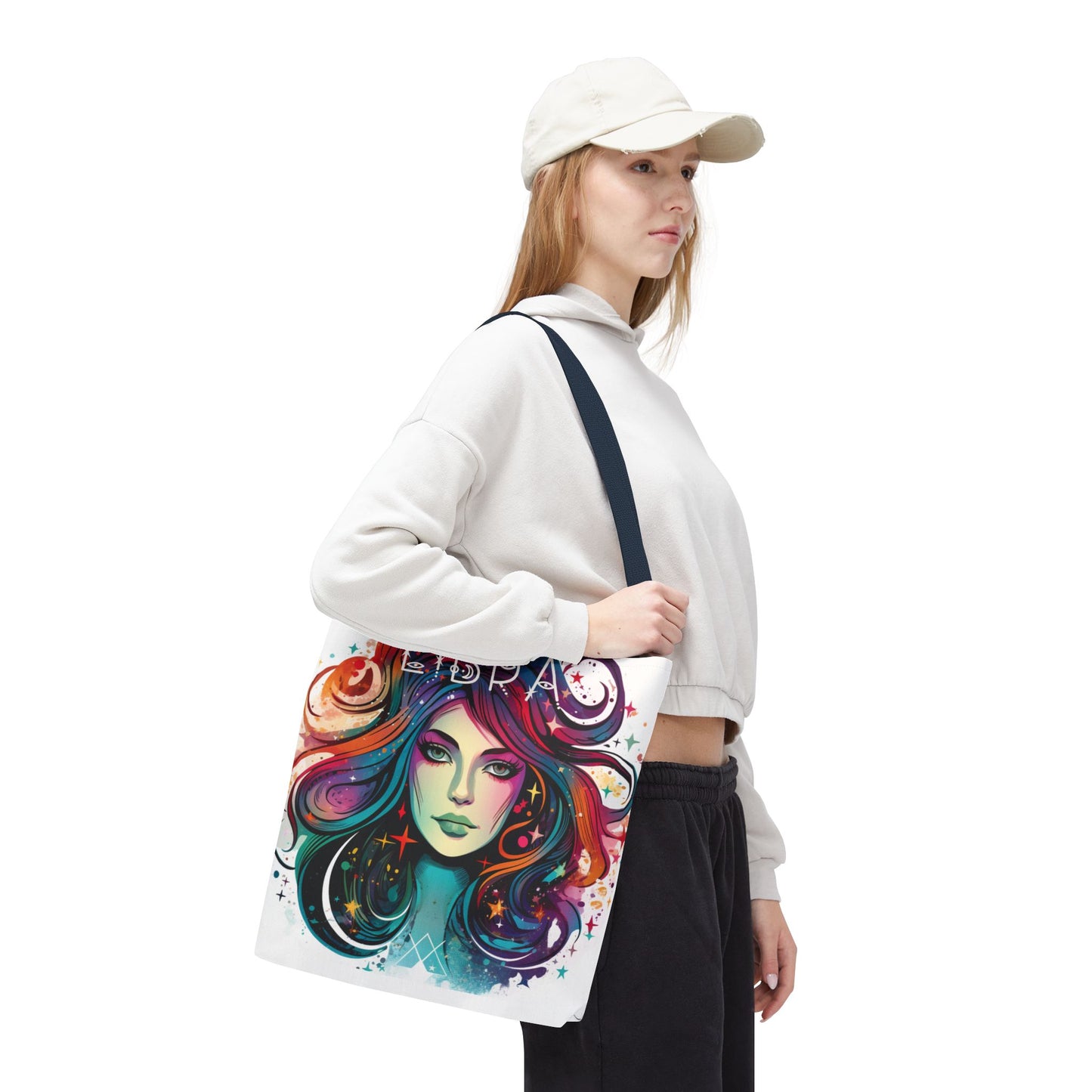 Libra Zodiac Tote Bag, Astrology Gift, Colorful Libra Art Bag, Horoscope Tote, Libra Sign Accessories, Unique Astrology Merchandise