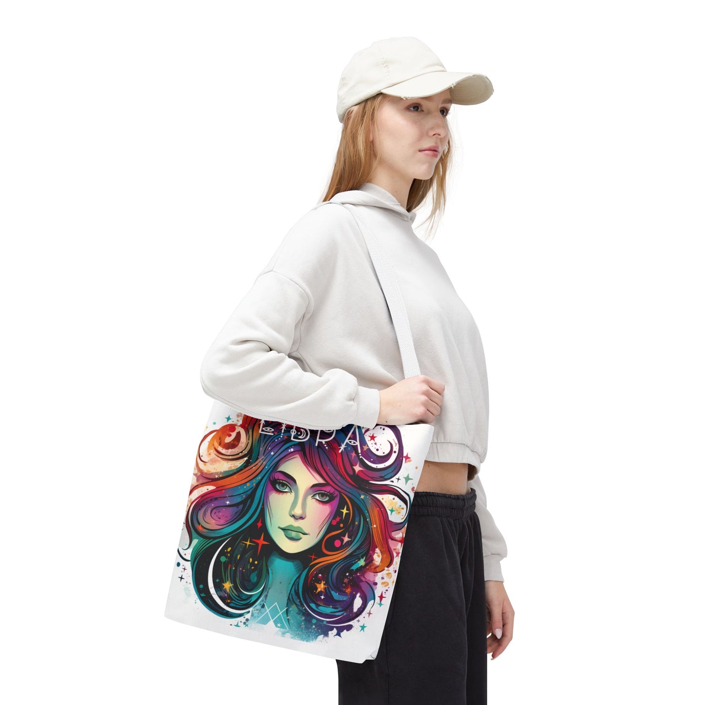 Libra Zodiac Tote Bag, Astrology Gift, Colorful Libra Art Bag, Horoscope Tote, Libra Sign Accessories, Unique Astrology Merchandise
