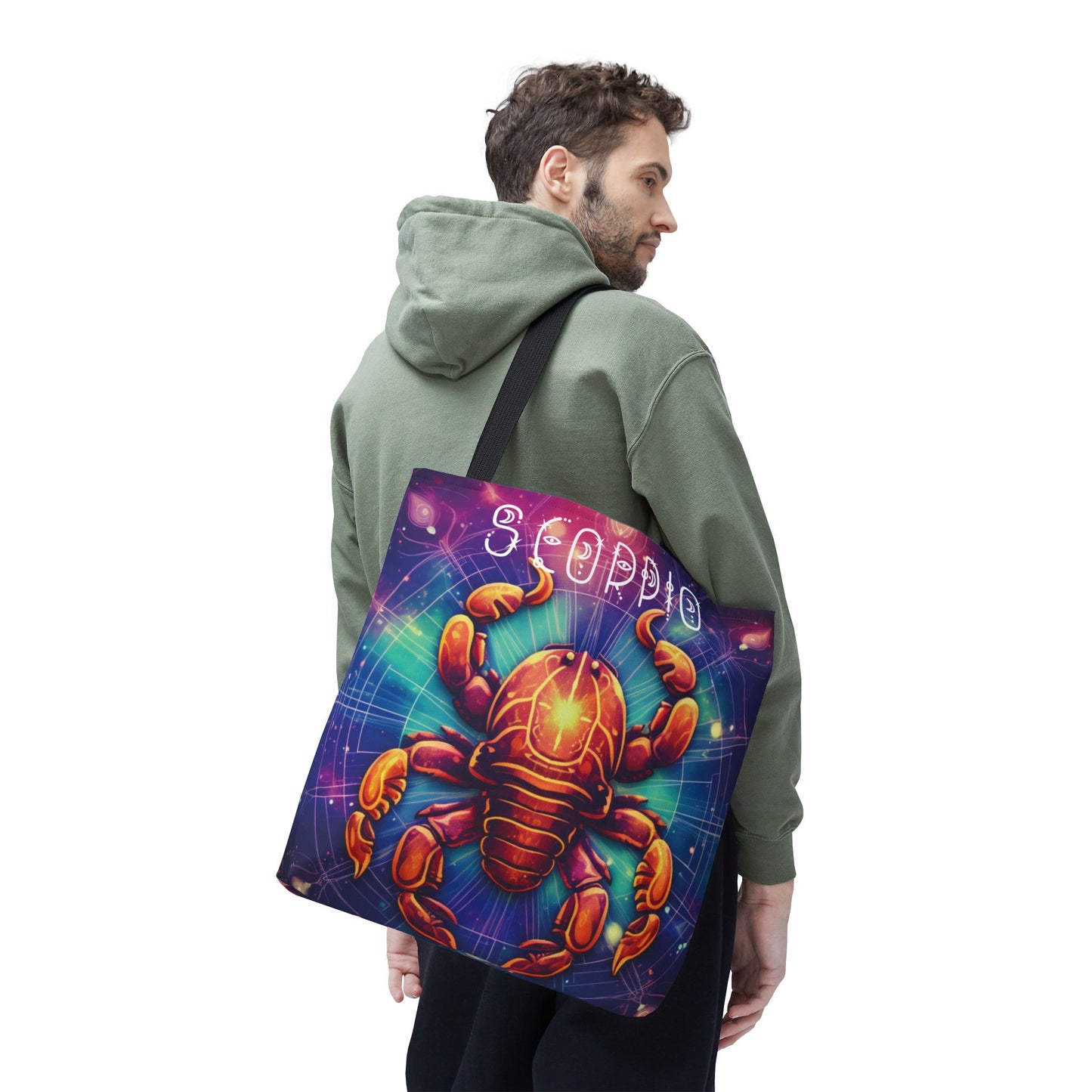 Astrology Scorpio Tote Bag - Zodiac Gift, Cosmic Shopping Bag, Horoscope Bag, Book Bag, Reusable bag, Travel Bag, Beach Bag, Fashion Bag