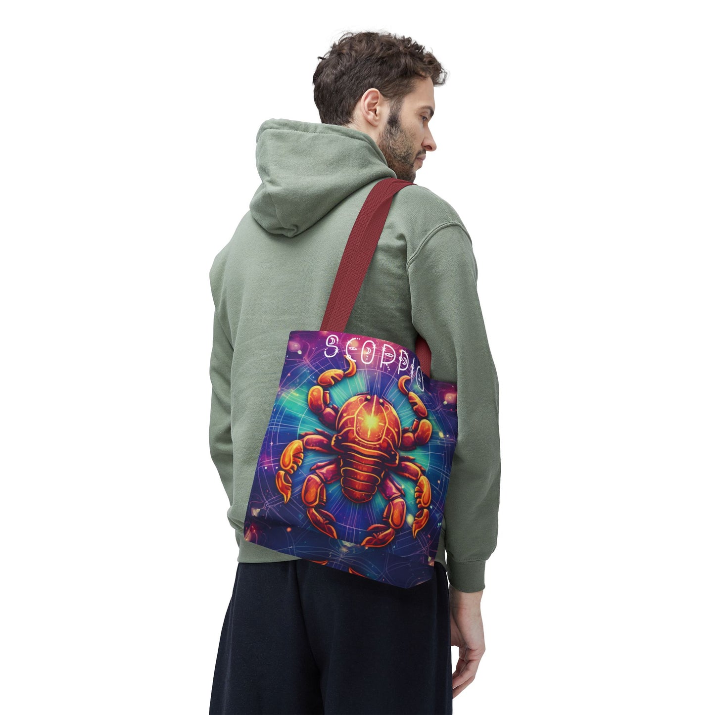 Astrology Scorpio Tote Bag - Zodiac Gift, Cosmic Shopping Bag, Horoscope Bag, Book Bag, Reusable bag, Travel Bag, Beach Bag, Fashion Bag