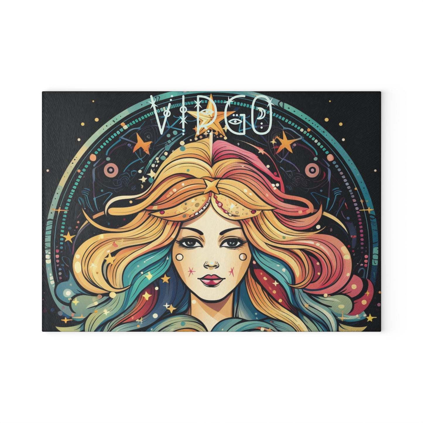 Astrology Virgo Glass Cutting Board, Zodiac Kitchen Decor, Star Sign Gift, Astrological Gifts, Personalized Cooking Accessory