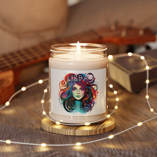 Libra Zodiac Scented Soy Candle, Astrology Gift, Spiritual Decor, Birthday Present, Candle for Home