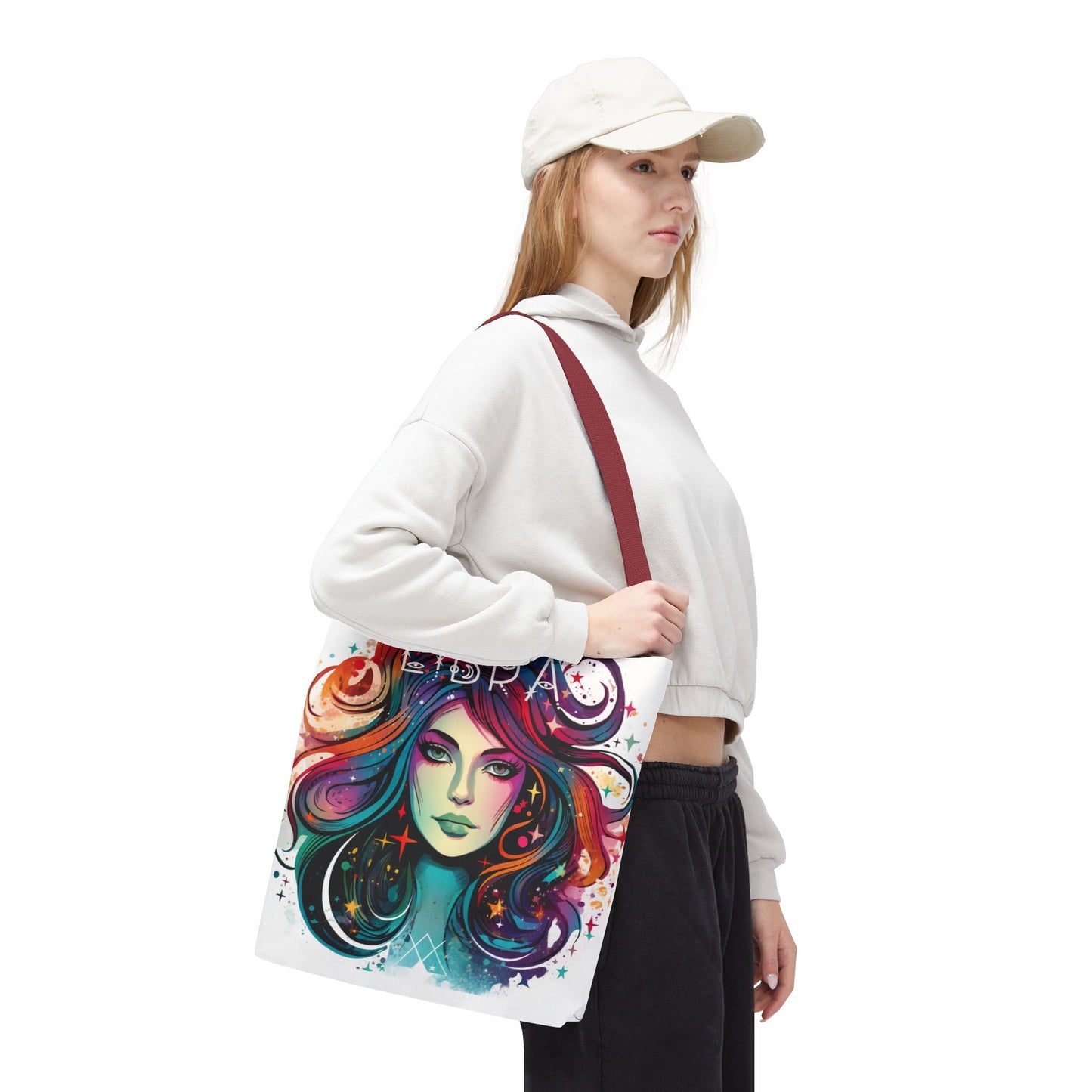 Libra Zodiac Tote Bag, Astrology Gift, Colorful Libra Art Bag, Horoscope Tote, Libra Sign Accessories, Unique Astrology Merchandise