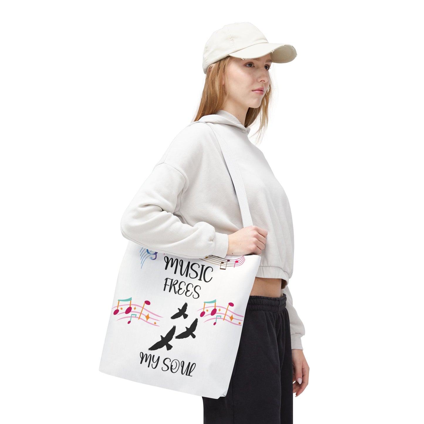 Musical Tote Bag - Express Your Love for Music, Perfect Gift for Musicians, Music Lovers, Festivals, and Everyday Use