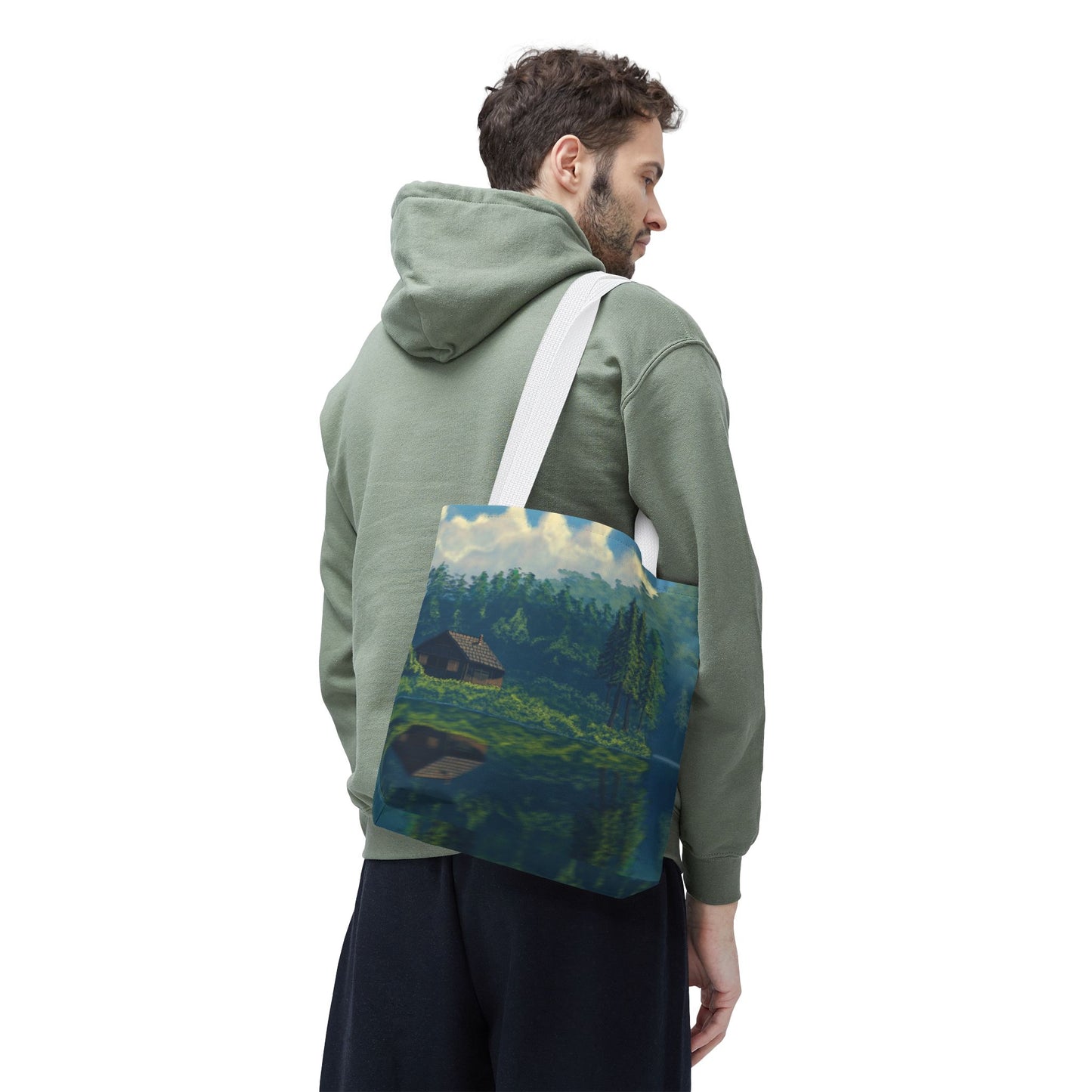 Nature Inspired Tote Bag, Reusable Shopping Bag, Beach Bag, Weekend Getaway Bag, Outdoor Lovers Gift, Camping Bag
