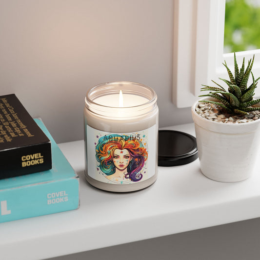 Aquarius Scented Soy Candle - Zodiac Decor, Aromatherapy Gift, Astrological Candle, Home Fragrance, Relaxation