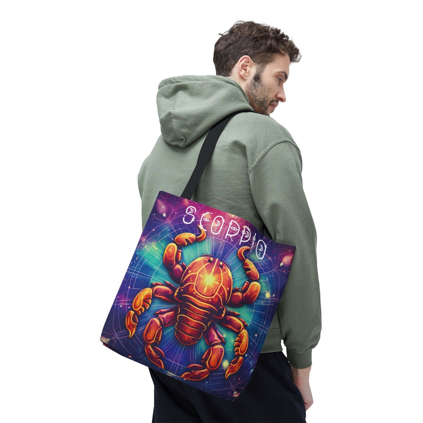 Astrology Scorpio Tote Bag - Zodiac Gift, Cosmic Shopping Bag, Horoscope Bag, Book Bag, Reusable bag, Travel Bag, Beach Bag, Fashion Bag