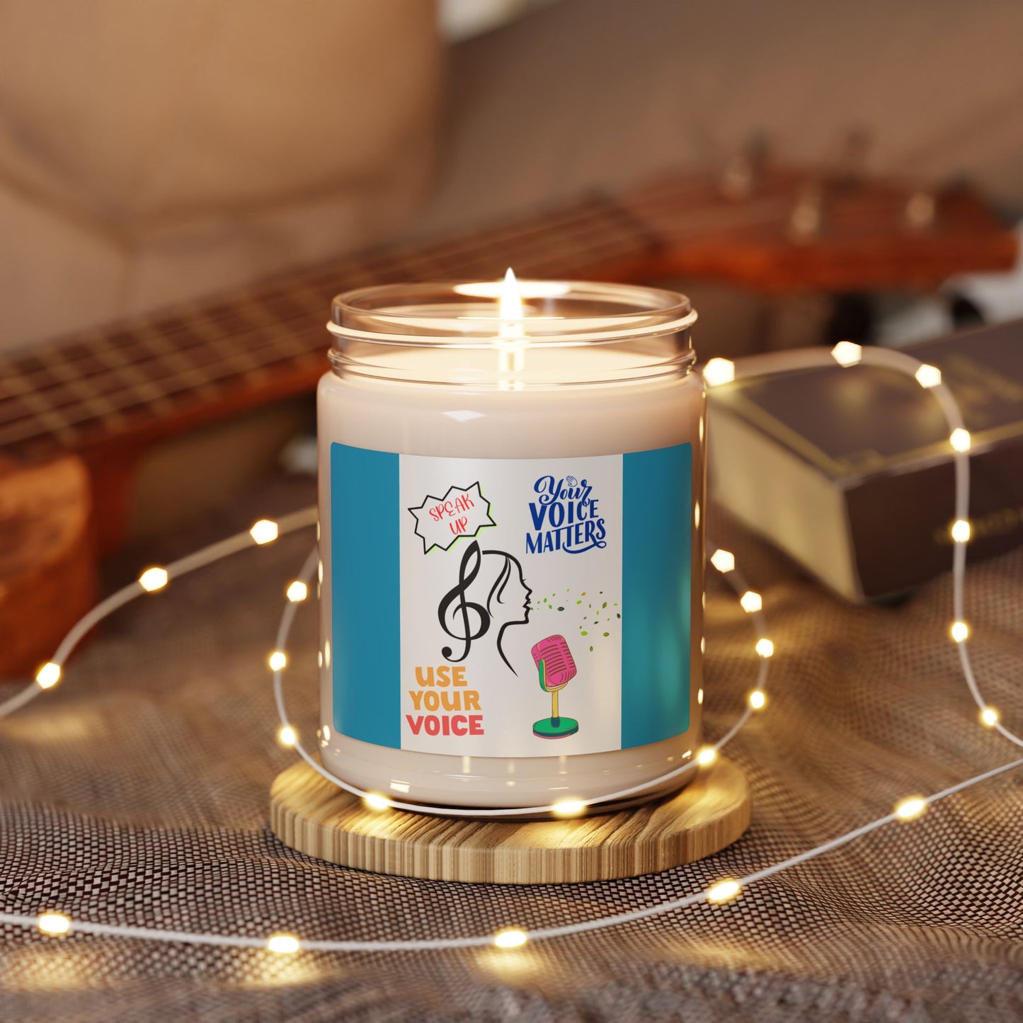 Scented Soy Candle - Use Your Voice, Aromatic Gift, Home Décor, Relaxation, Empowerment, Inspirational Candle