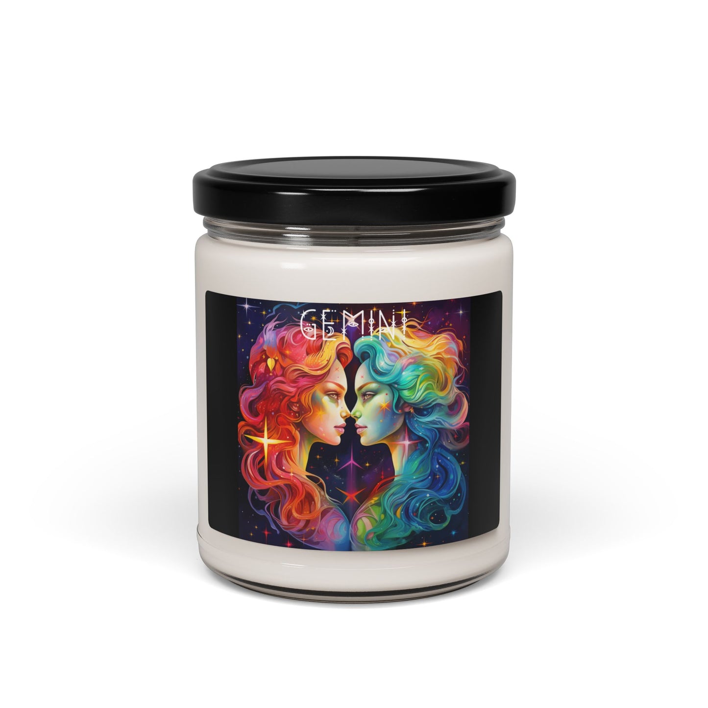 Gemini Zodiac Scented Candle | Colorful Soy Wax Candle, Astrology Gift, Home Decor, Relaxation, Spiritual Gift