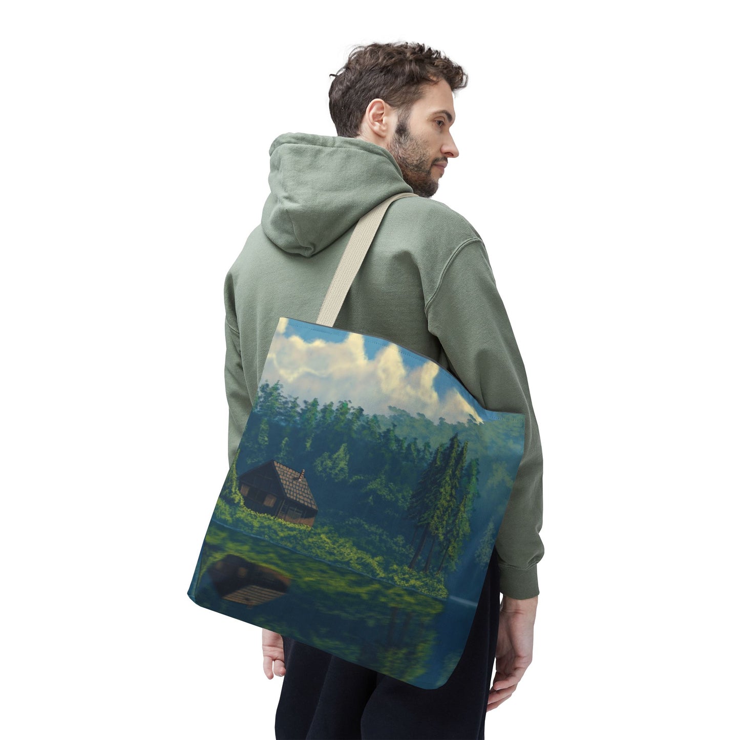 Nature Inspired Tote Bag, Reusable Shopping Bag, Beach Bag, Weekend Getaway Bag, Outdoor Lovers Gift, Camping Bag