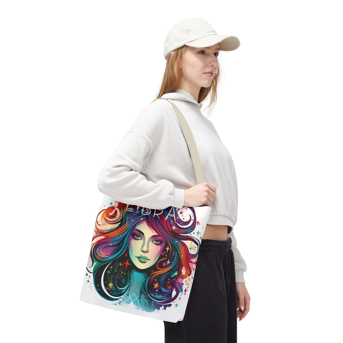 Libra Zodiac Tote Bag, Astrology Gift, Colorful Libra Art Bag, Horoscope Tote, Libra Sign Accessories, Unique Astrology Merchandise