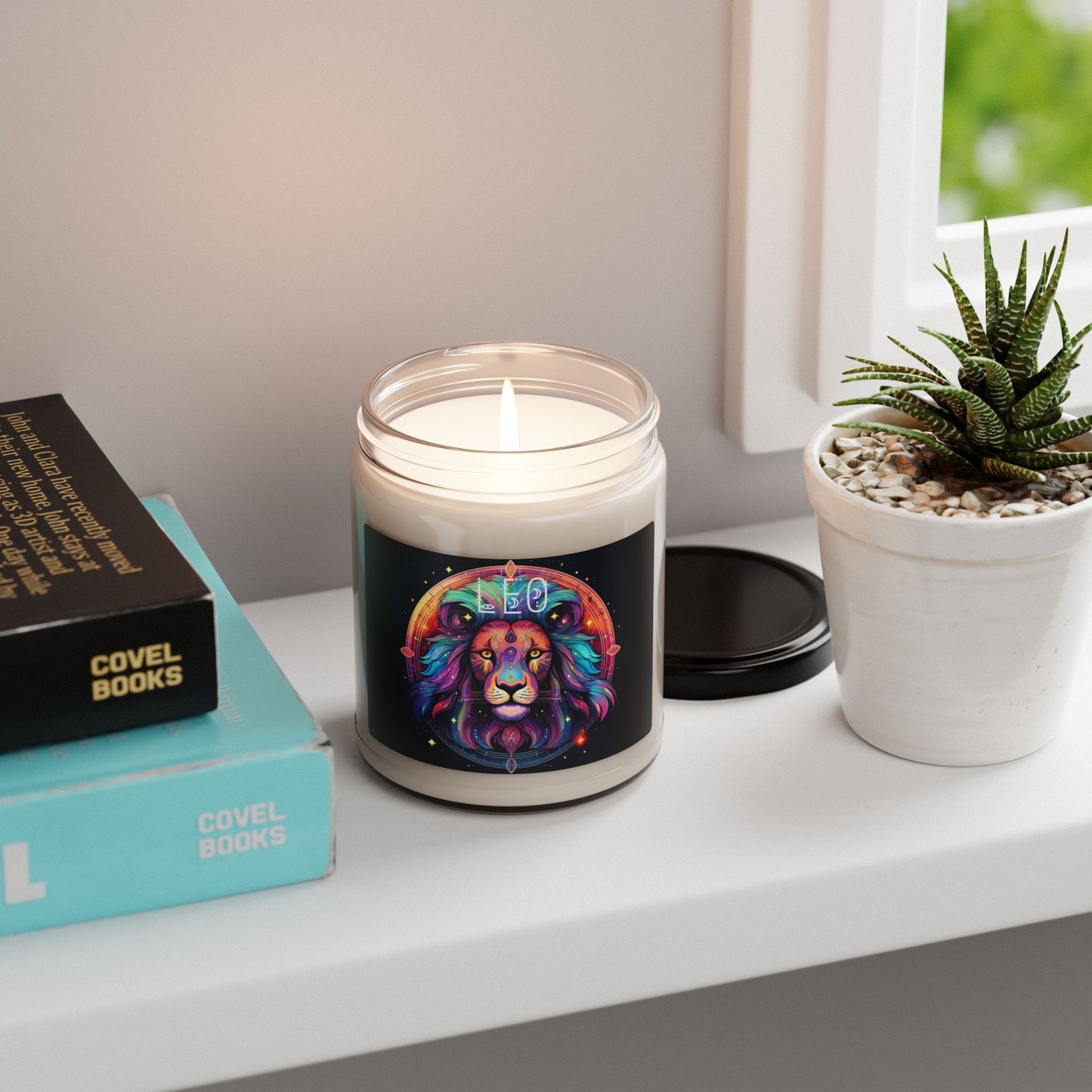 Vibrant Zodiac Scented Candle, Gift For Leo, Astrology Gift, Home Decor, Relaxation, Birthday Gift, Self-Care