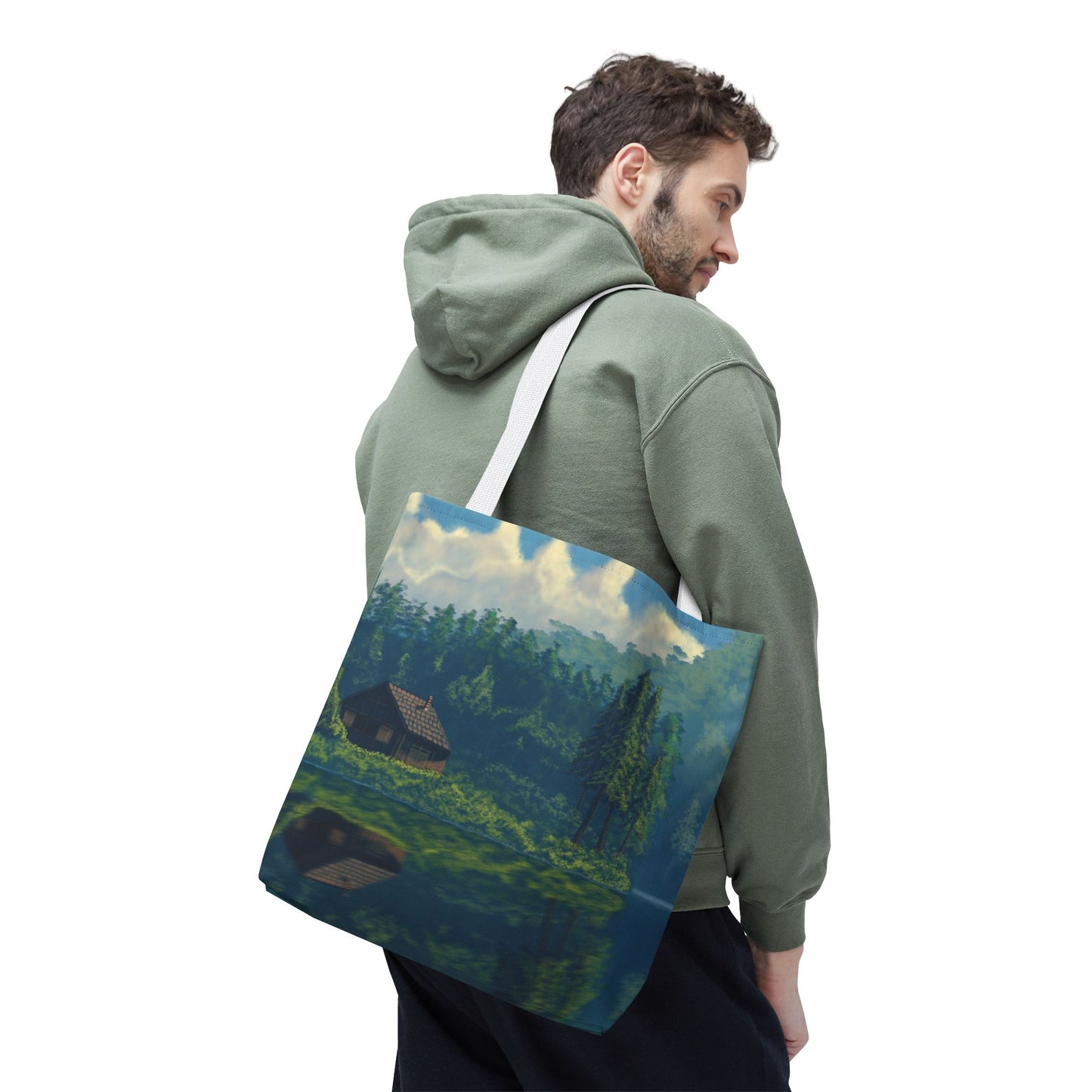 Nature Inspired Tote Bag, Reusable Shopping Bag, Beach Bag, Weekend Getaway Bag, Outdoor Lovers Gift, Camping Bag