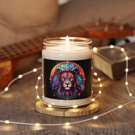 Vibrant Zodiac Scented Candle, Gift For Leo, Astrology Gift, Home Decor, Relaxation, Birthday Gift, Self-Care