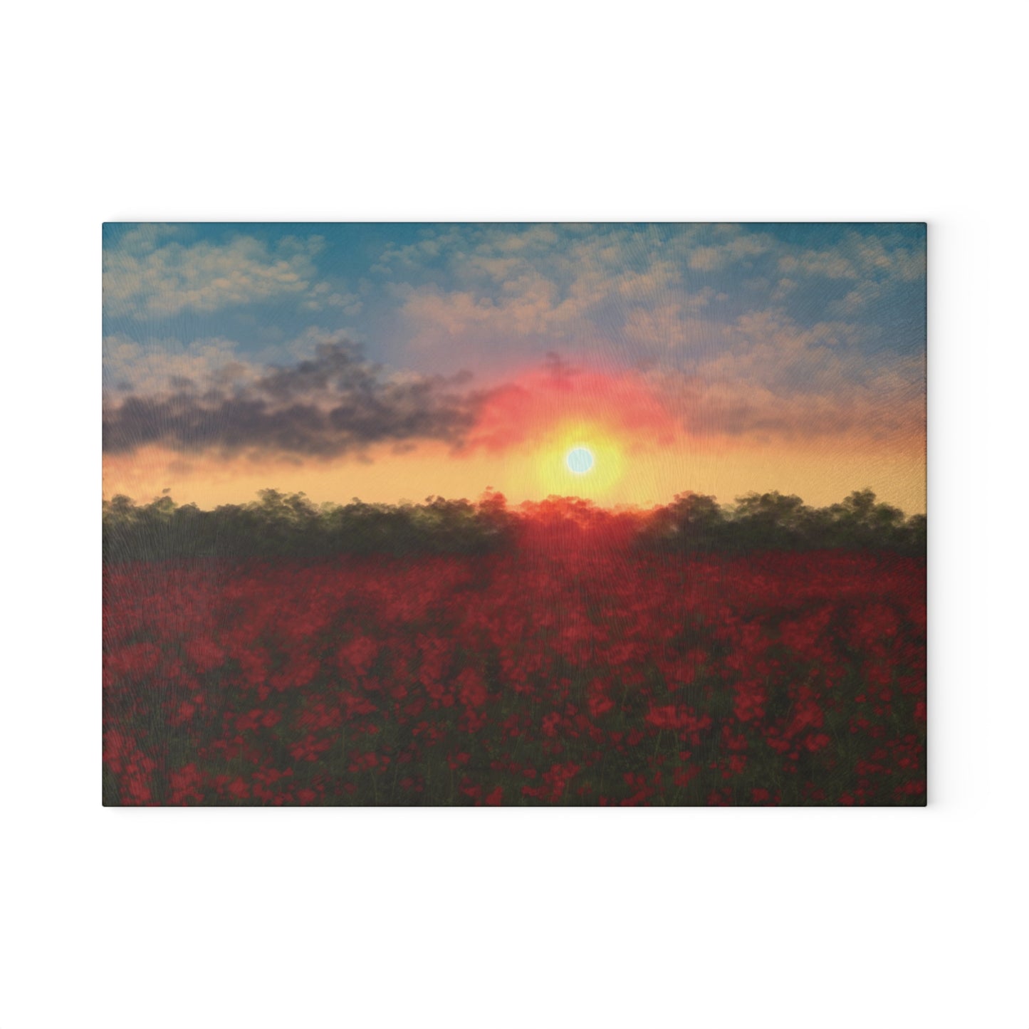 Sunset Glass Cutting Board, Kitchen Decor, Gift for Chefs, Unique Kitchenware, Wedding Gift, Housewarming Gift