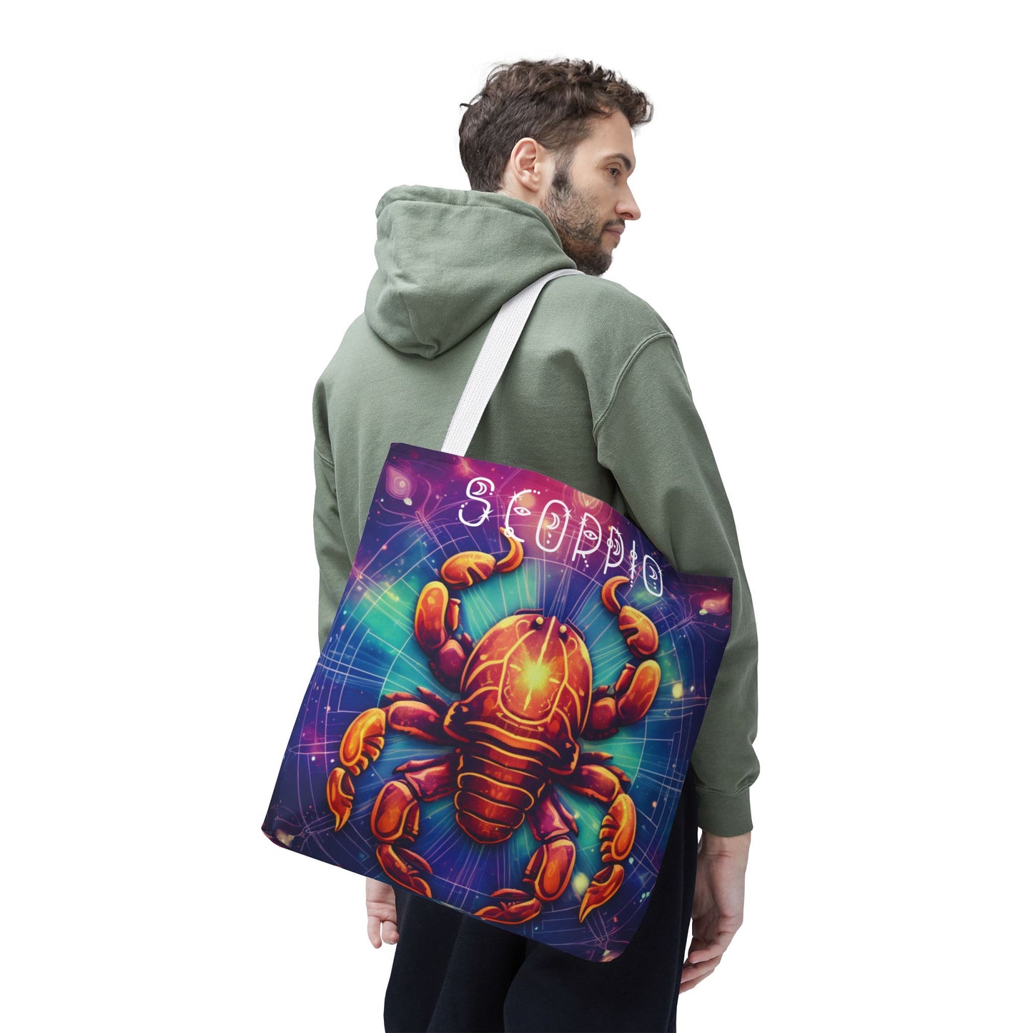 Astrology Scorpio Tote Bag - Zodiac Gift, Cosmic Shopping Bag, Horoscope Bag, Book Bag, Reusable bag, Travel Bag, Beach Bag, Fashion Bag