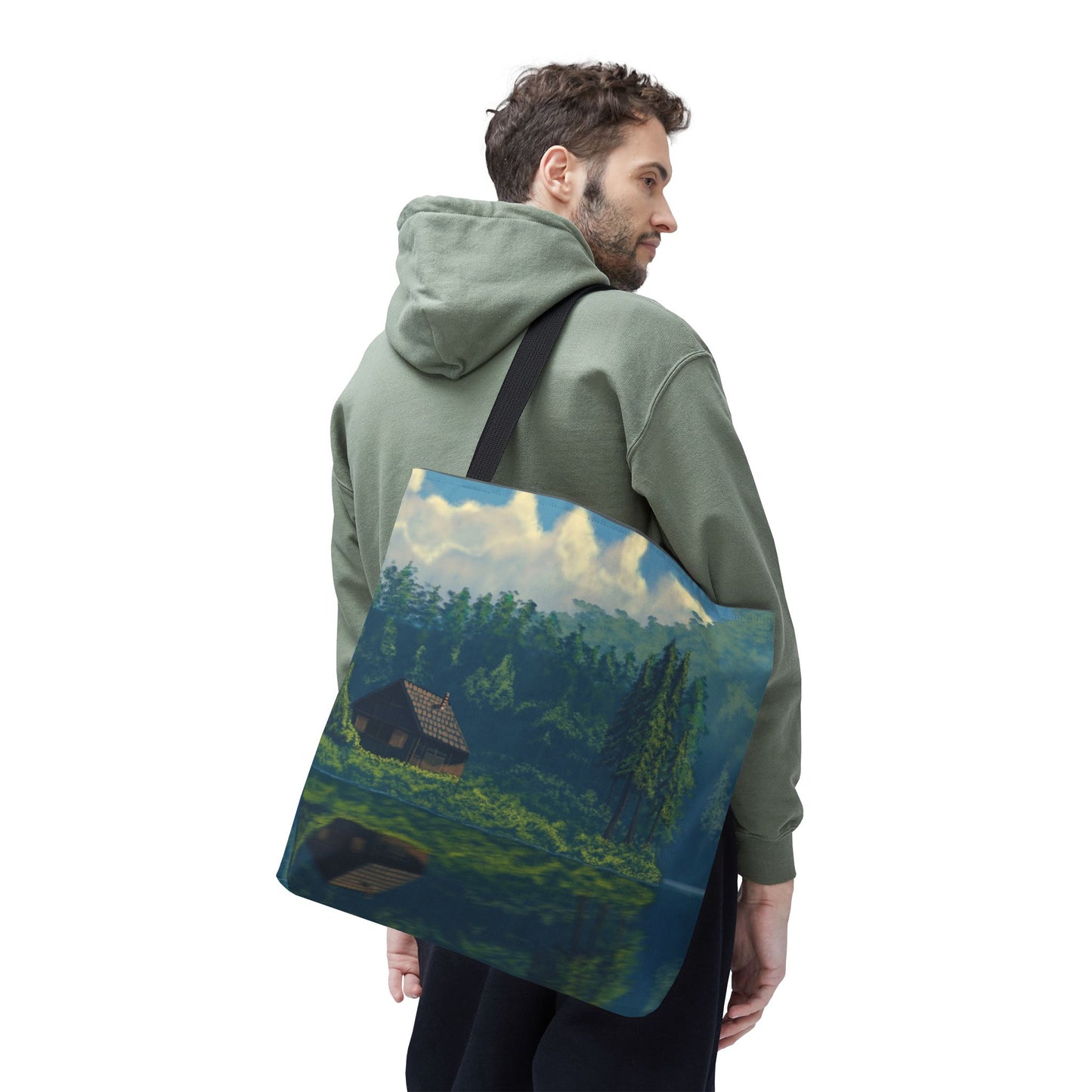 Nature Inspired Tote Bag, Reusable Shopping Bag, Beach Bag, Weekend Getaway Bag, Outdoor Lovers Gift, Camping Bag