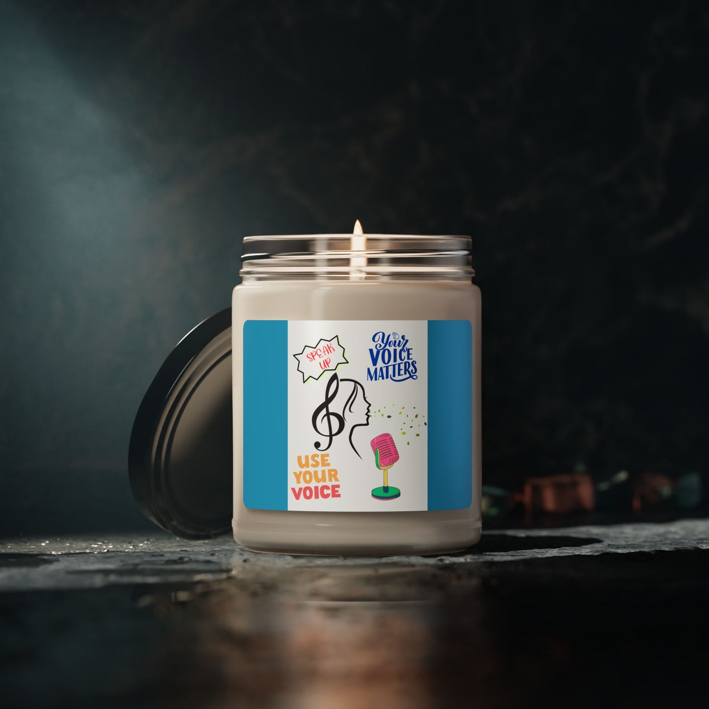 Scented Soy Candle - Use Your Voice, Aromatic Gift, Home Décor, Relaxation, Empowerment, Inspirational Candle