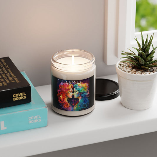 Gemini Zodiac Scented Candle | Colorful Soy Wax Candle, Astrology Gift, Home Decor, Relaxation, Spiritual Gift