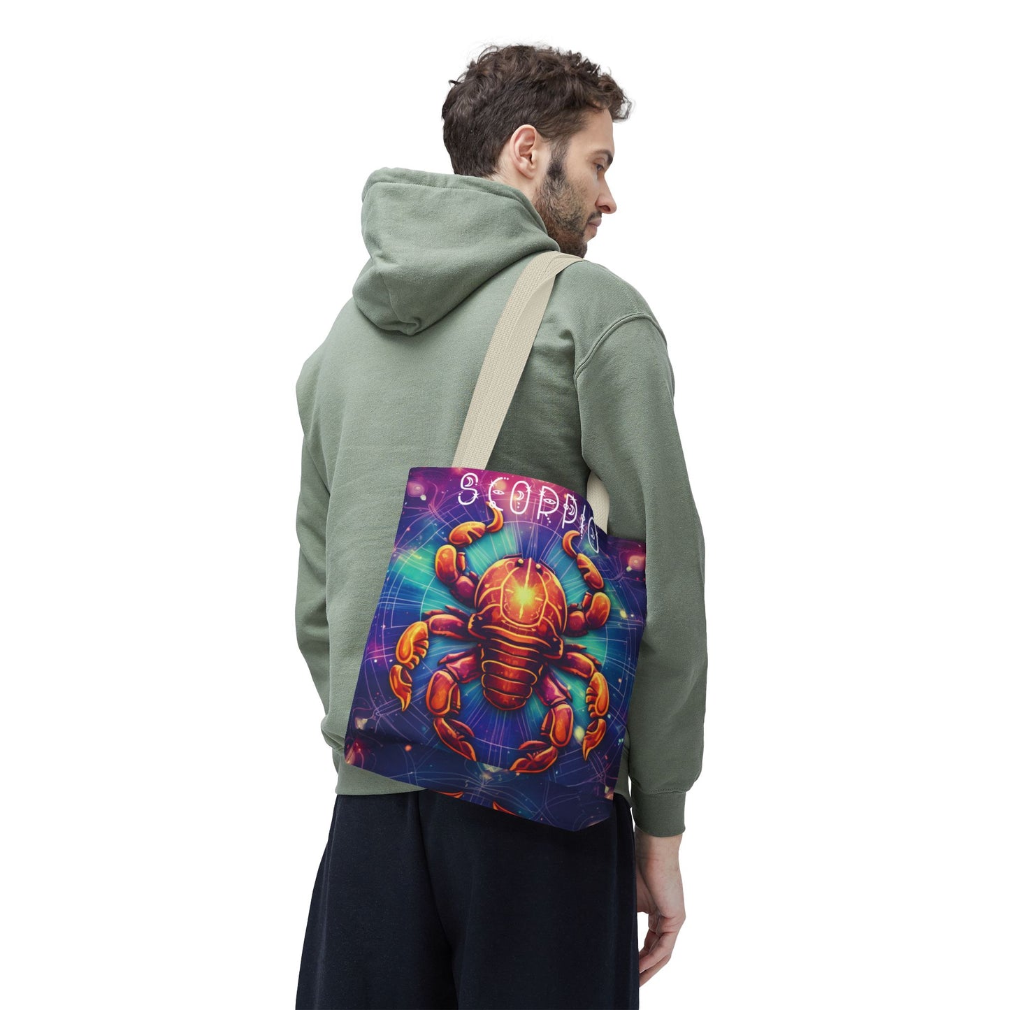 Astrology Scorpio Tote Bag - Zodiac Gift, Cosmic Shopping Bag, Horoscope Bag, Book Bag, Reusable bag, Travel Bag, Beach Bag, Fashion Bag
