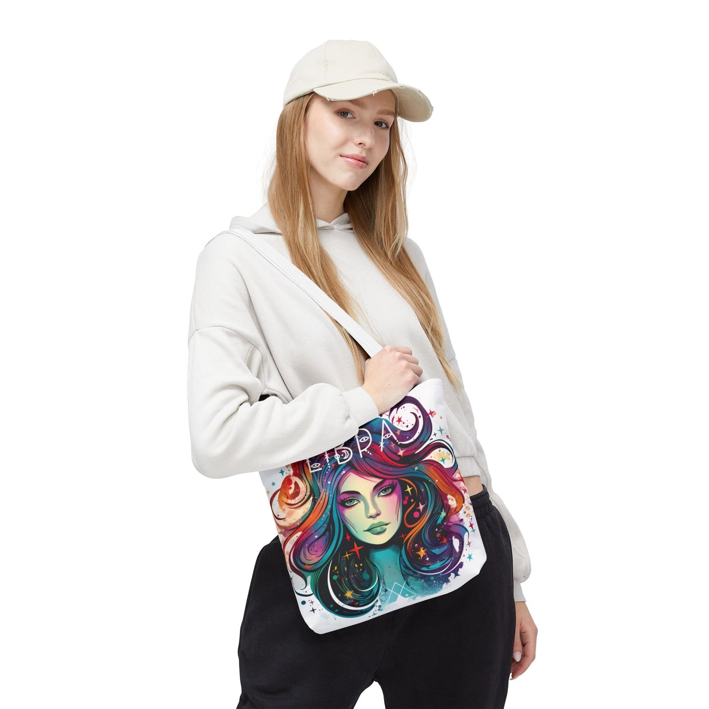 Libra Zodiac Tote Bag, Astrology Gift, Colorful Libra Art Bag, Horoscope Tote, Libra Sign Accessories, Unique Astrology Merchandise