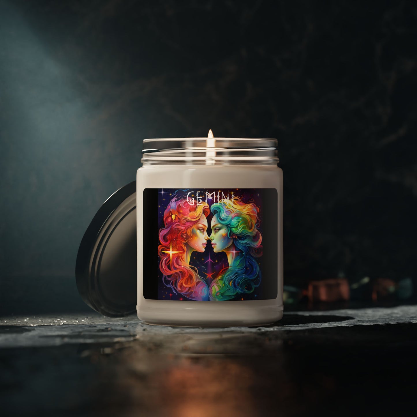 Gemini Zodiac Scented Candle | Colorful Soy Wax Candle, Astrology Gift, Home Decor, Relaxation, Spiritual Gift