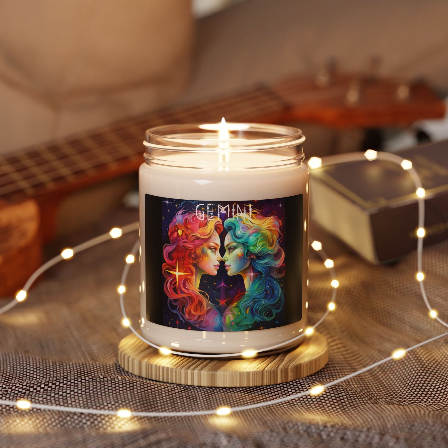 Gemini Zodiac Scented Candle | Colorful Soy Wax Candle, Astrology Gift, Home Decor, Relaxation, Spiritual Gift