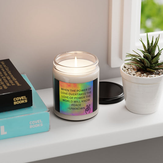 Scented Soy Candle with Inspirational Quote, Peace Candle, Aromatherapy, Home Decor, Gift for Her, Relaxation, Meditation